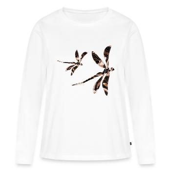 Important - T-shirt manches longues Premium bio Femme - blanc - Devant - Julia (174cm)