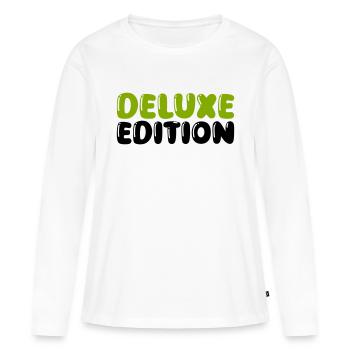 Édition Deluxe - T-shirt manches longues Premium bio Femme - blanc - Devant - Julia (174cm)