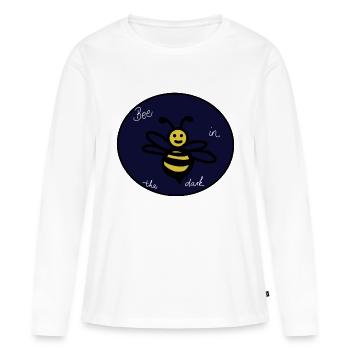 Bee in the dark - Frauen Premium Bio Langarmshirt - Weiß - Vorne - Julia (174cm)
