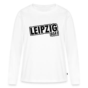Leipzig - 0341 - Indicatif régional - Saxe - T-shirt manches longues Premium bio Femme - blanc - Devant - Julia (174cm)