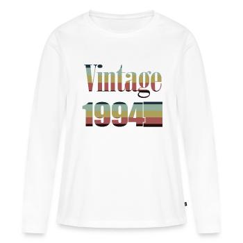 1994 Geburtstag 1994 Jahrgang 1994 Geburtstag - Frauen Premium Bio Langarmshirt - Weiß - Vorne - Julia (174cm)