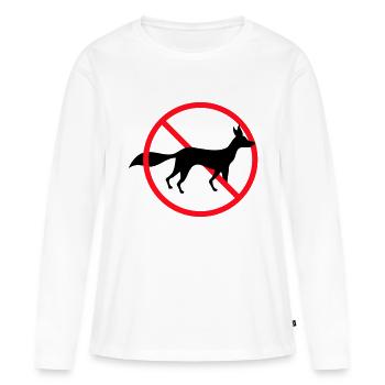Panneau d’interdiction de renard, pas d’avis de zone - T-shirt manches longues Premium bio Femme - blanc - Devant - Julia (174cm)