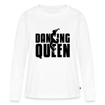 dancing queen - T-shirt manches longues Premium bio Femme - blanc - Devant - Julia (174cm)