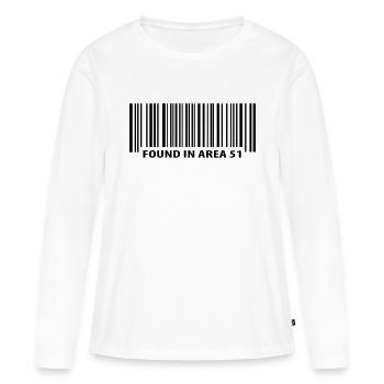 Found in Area 51 - Women's Premium Organic Long Sleeve Shirt - white - Front - Julia (174cm)