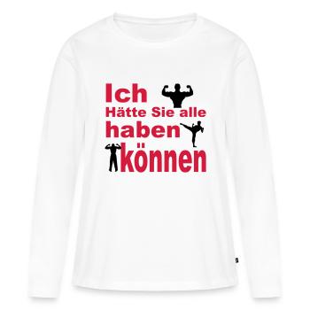wedding - T-shirt manches longues Premium bio Femme - blanc - Devant - Julia (174cm)