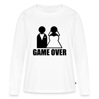 Game Over - Frauen Premium Bio Langarmshirt - Weiß - Vorne - Julia (174cm)