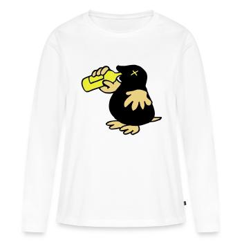 Maulwurf Saufwurf - Frauen Premium Bio Langarmshirt - Weiß - Vorne - Julia (174cm)