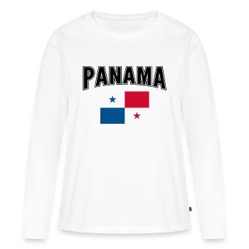 Panama - T-shirt manches longues Premium bio Femme - blanc - Devant - Julia (174cm)