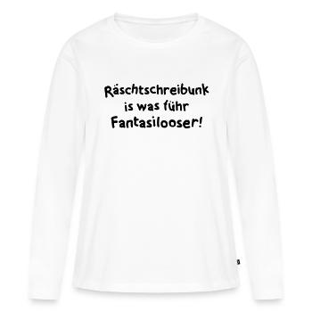 Orthographe - T-shirt manches longues Premium bio Femme - blanc - Devant - Julia (174cm)