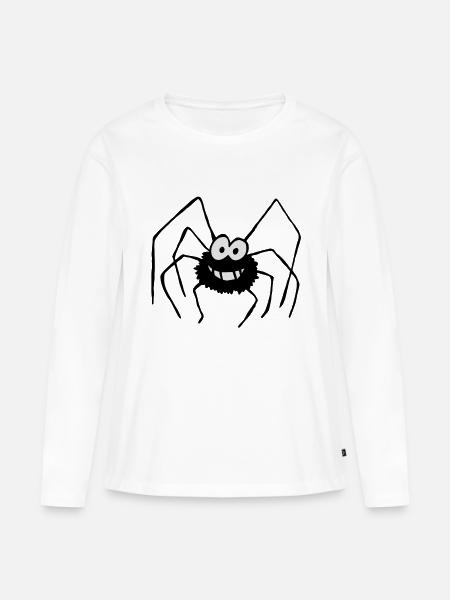 Die Spinne - Frauen Premium Bio Langarmshirt - Weiß