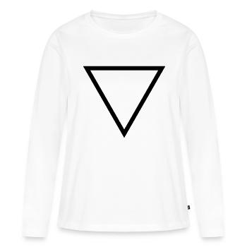Dreieck - Frauen Premium Bio Langarmshirt - Weiß - Vorne - Julia (174cm)