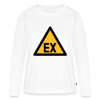 Symbole de danger - danger d'explosion (2 - T-shirt manches longues Premium bio Femme - blanc - Devant - Julia (174cm)