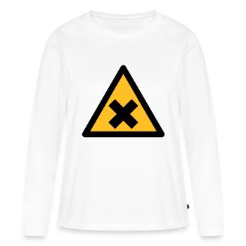 Hazard Symbol - Harmful Substances (2-color) - Women's Premium Organic Long Sleeve Shirt - white - Front - Julia (174cm)