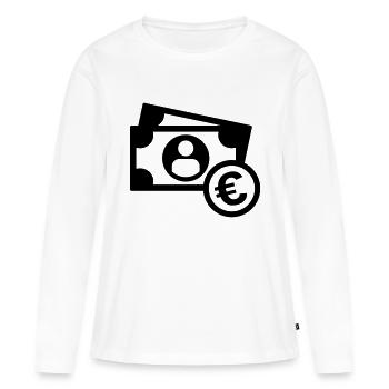 Argent - T-shirt manches longues Premium bio Femme - blanc - Devant - Julia (174cm)