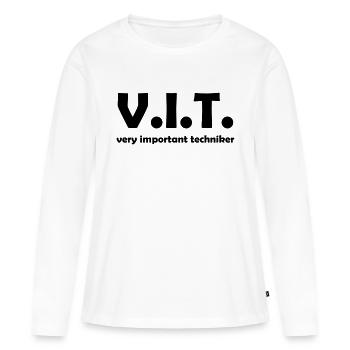 techniker - Frauen Premium Bio Langarmshirt - Weiß - Vorne - Julia (174cm)