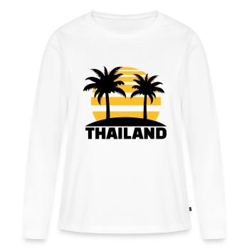 Thailand - T-shirt manches longues Premium bio Femme - blanc - Devant - Julia (174cm)