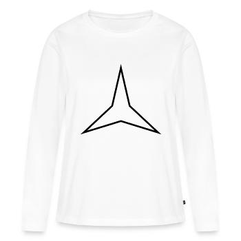 stern 3 zacken - Frauen Premium Bio Langarmshirt - Weiß - Vorne - Julia (174cm)