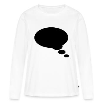 Speechbubble, bulle discour, votre texte, comics - T-shirt manches longues Premium bio Femme - blanc - Devant - Julia (174cm)