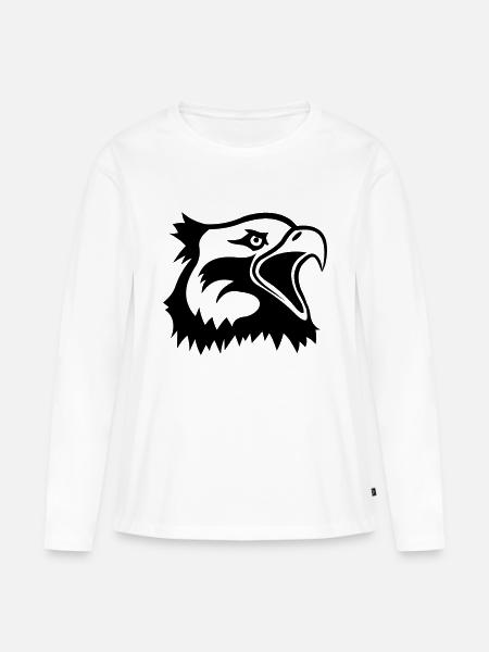 eagle - Frauen Premium Bio Langarmshirt - Weiß