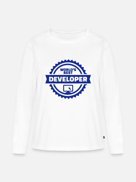 Entwickler - Frauen Premium Bio Langarmshirt - Weiß