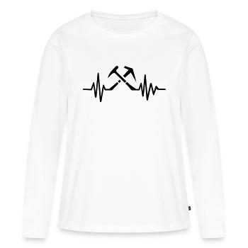 Couvreur - T-shirt manches longues Premium bio Femme - blanc - Devant - Julia (174cm)