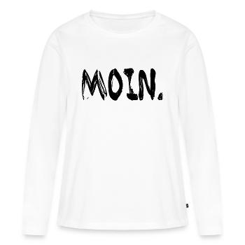 Bonjour - T-shirt manches longues Premium bio Femme - blanc - Devant - Julia (174cm)