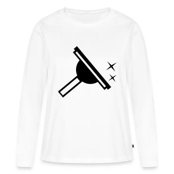 Fenster Reiniger Window Cleaner - Women's Premium Organic Long Sleeve Shirt - white - Front - Julia (174cm)