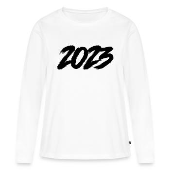 2023 - Women's Premium Organic Long Sleeve Shirt - white - Front - Julia (174cm)