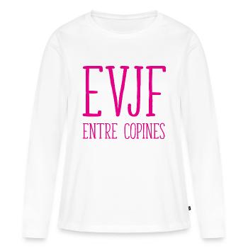 Bachelorette party with girlfriends bride-to-be - Women's Premium Organic Long Sleeve Shirt - white - Front - Julia (174cm)