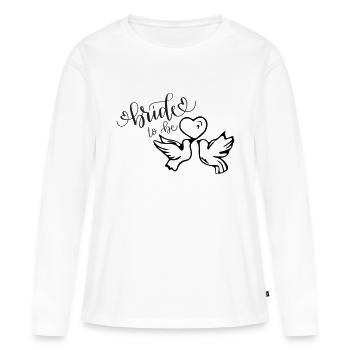 Jeune mariée ! - Enterrement de vie de jeune fille - T-shirt manches longues Premium bio Femme - blanc - Devant - Julia (174cm)