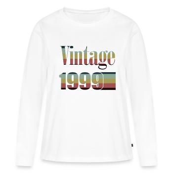 1999 anniversaire 1999 né en 1999 anniversaire - T-shirt manches longues Premium bio Femme - blanc - Devant - Julia (174cm)