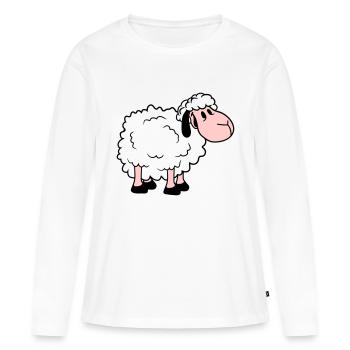 Sheep Baby Stands Cute Cute Lamb Child Cool Comic - Women's Premium Organic Long Sleeve Shirt - white - Front - Julia (174cm)