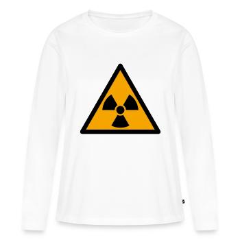 Radioaktiv - Frauen Premium Bio Langarmshirt - Weiß - Vorne - Julia (174cm)