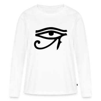 Eye of Horus - Women's Premium Organic Long Sleeve Shirt - white - Front - Julia (174cm)