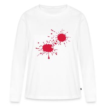 Sang - T-shirt manches longues Premium bio Femme - blanc - Devant - Julia (174cm)