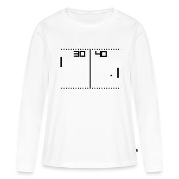 jeu de tennis de cru - T-shirt manches longues Premium bio Femme - blanc - Devant - Julia (174cm)