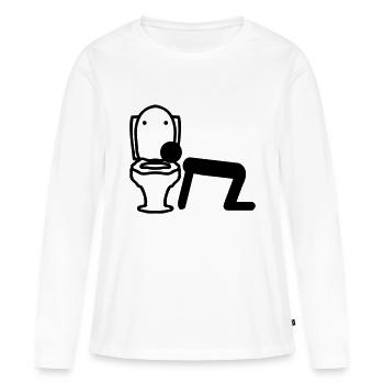 kater hang over kotzen - Frauen Premium Bio Langarmshirt - Weiß - Vorne - Julia (174cm)