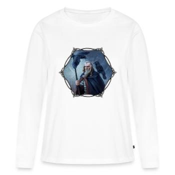 Odin - T-shirt manches longues Premium bio Femme - blanc - Devant - Julia (174cm)