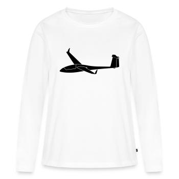 std cirrus with winglets - T-shirt manches longues Premium bio Femme - blanc - Devant - Julia (174cm)
