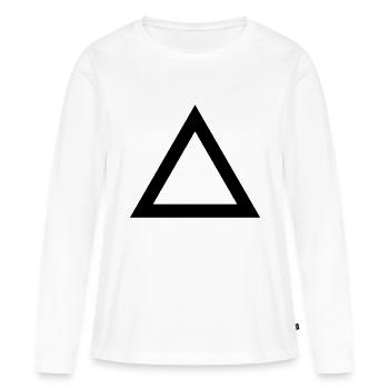 Dreieck - Frauen Premium Bio Langarmshirt - Weiß - Vorne - Julia (174cm)