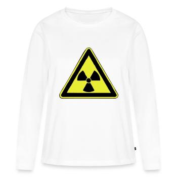 Radioactifs - T-shirt manches longues Premium bio Femme - blanc - Devant - Julia (174cm)