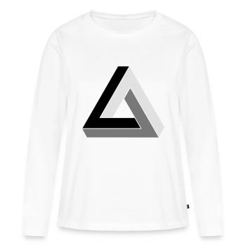 The impossible triangle - Women's Premium Organic Long Sleeve Shirt - white - Front - Julia (174cm)