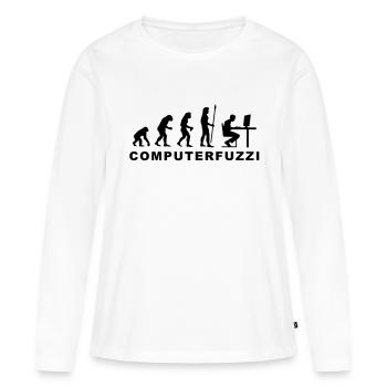 evolution_computerfuzzi - Women's Premium Organic Long Sleeve Shirt - white - Front - Julia (174cm)