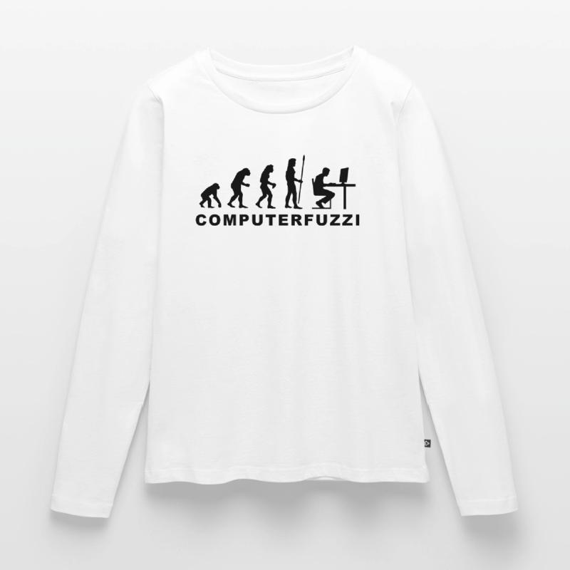 evolution_computerfuzzi Frauen Premium Bio Langarmshirt