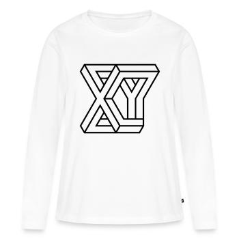 Impossible Figures 76A - Women's Premium Organic Long Sleeve Shirt - white - Front - Julia (174cm)