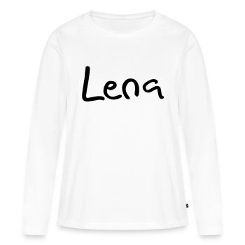 lena - T-shirt manches longues Premium bio Femme - blanc - Devant - Julia (174cm)