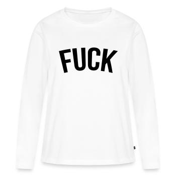 fuckin - Women's Premium Organic Long Sleeve Shirt - white - Front - Julia (174cm)