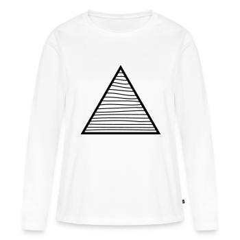 Triangle - Women's Premium Organic Long Sleeve Shirt - white - Front - Julia (174cm)