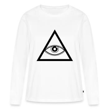 Triangle - Women's Premium Organic Long Sleeve Shirt - white - Front - Julia (174cm)