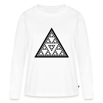 Triangle - Women's Premium Organic Long Sleeve Shirt - white - Front - Julia (174cm)
